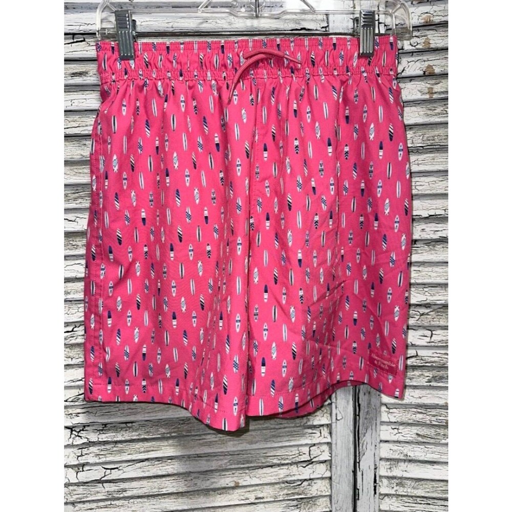 Boys Abercrombie & Fitch Kids Pink Surfboards Swim Shorts Size 13/14